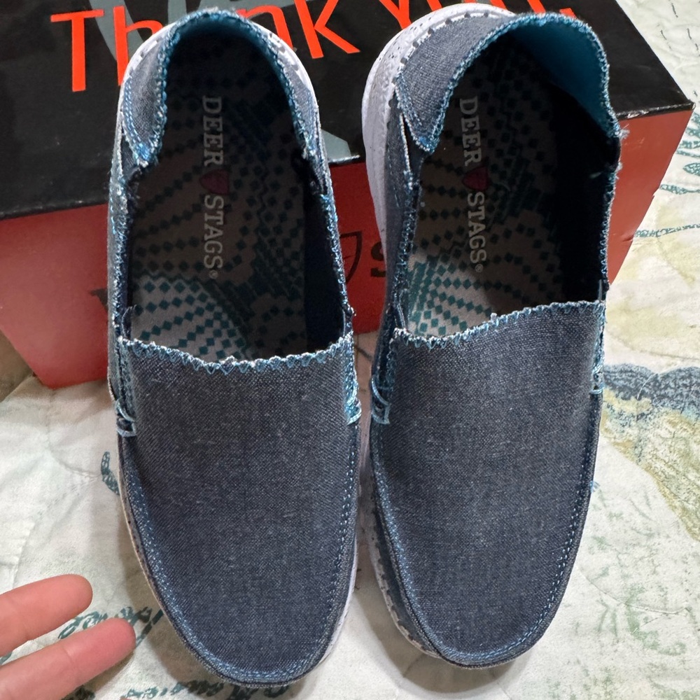 Boys shoes - NWT Slip On denim style size 1